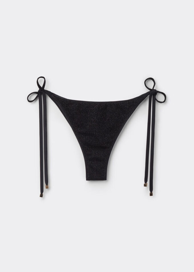 Calcinhas brasileiras de banho tipo tanga com laços Sparkling Dusk