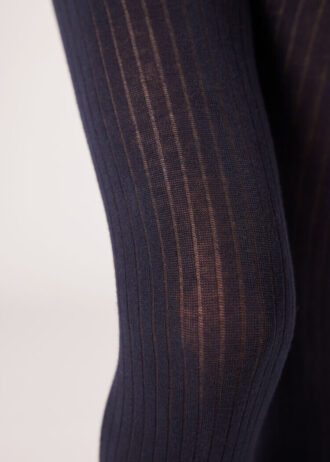 Collants de algodão com canelado para meninas