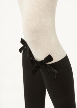 Collants de algodão com efeito longuette para meninas