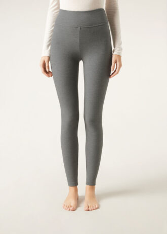 Leggings em mistura de caxemira