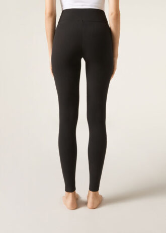 Leggings em mistura de caxemira
