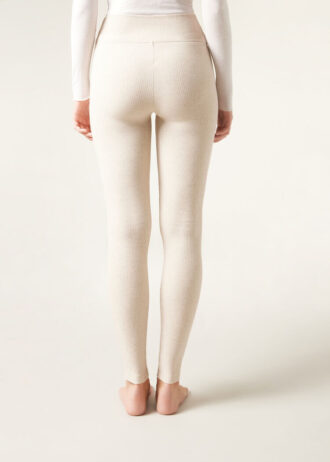 Leggings em mistura de caxemira