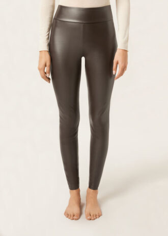 Leggings térmicas em imitação de pele