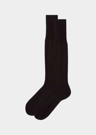 Meias compridas de fio Lisle para homem