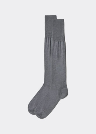 Meias compridas de fio Lisle para homem