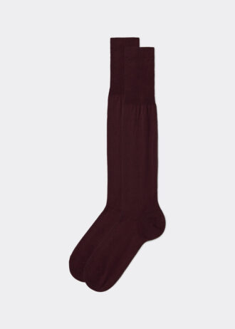 Meias compridas de fio Lisle para homem