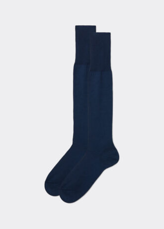 Meias compridas de fio Lisle para homem